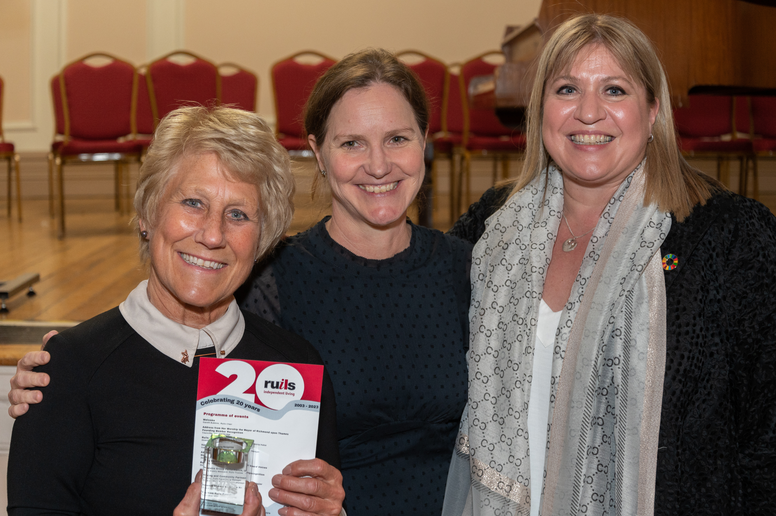 From left to right - Sue Dorrington, Cathy Maker and Charlie Bronks